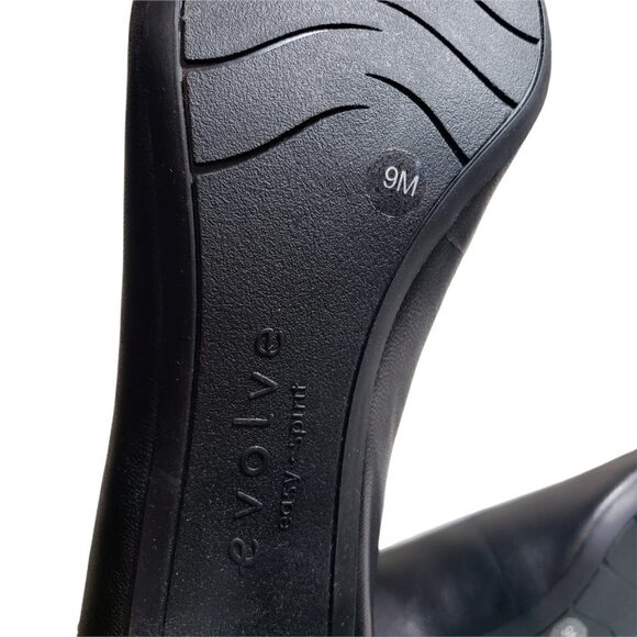 Easy Spirit Womens Black Leather Almond Toe Slip On Pump Block Heels Shoes Sz 9M - Picture 7 of 9